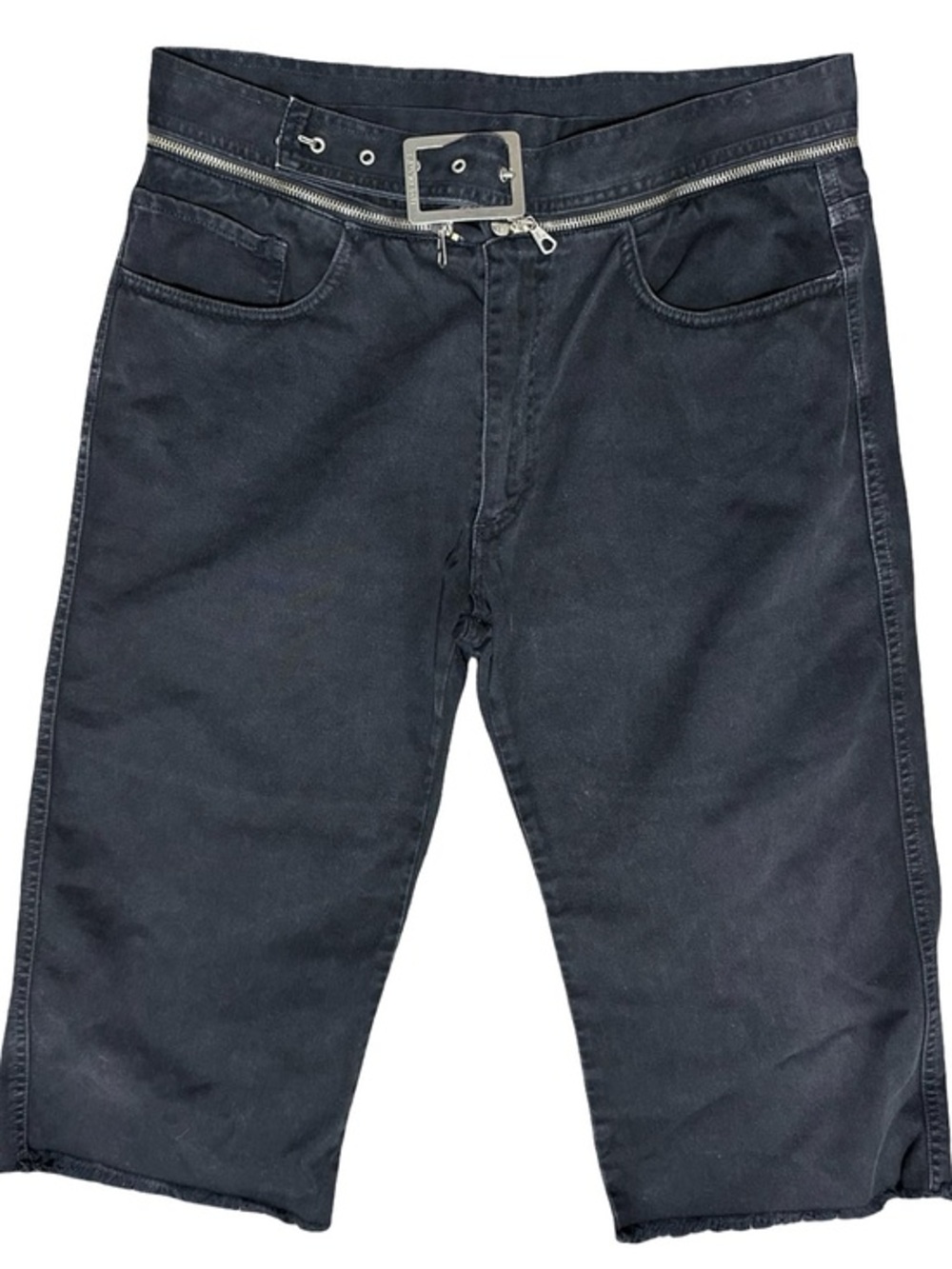Jean Paul Gaultier JPG Jean’s RARE Vintage Men's 36 Black Belted Jean Shorts